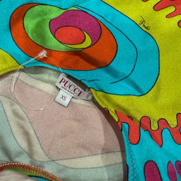 Emilio Pucci Orange and Pink One Piece Swimsuit - Picture 3 of 4